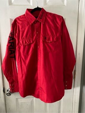 Ariat Bright Red Western Snap Shirt